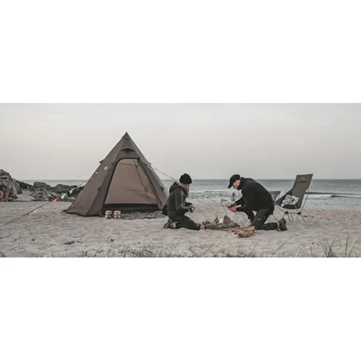 Easy Camp Otra Tipi, Zelt für 4 Personen, wind- und wasserdicht, 5.50 kg, mit eingenähtem Boden und optimaler Luftzirkulation – Bild 10