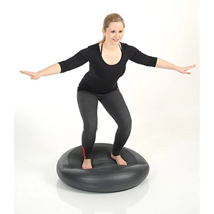 Togu 401408 Dynair Extreme Balancekissen, Anthrazit, 80 cm - Meditations- und Sitzkissen mit Senso-Noppen, made in Germany – Bild 5