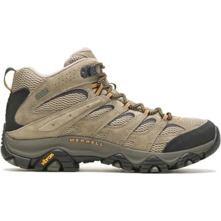 Merrell Moab 3 Mid GTX, Herren Wanderschuhe, wasserdicht, atmungsaktiv, beige, Größe 41.5 – Bild 2