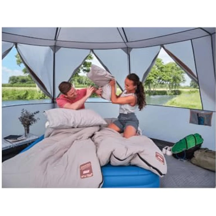 Coleman Octagon 8, Kuppelzelt für 8 Personen, grau, 2000 mm Wassersäule, inklusive Tragetasche – Bild 5