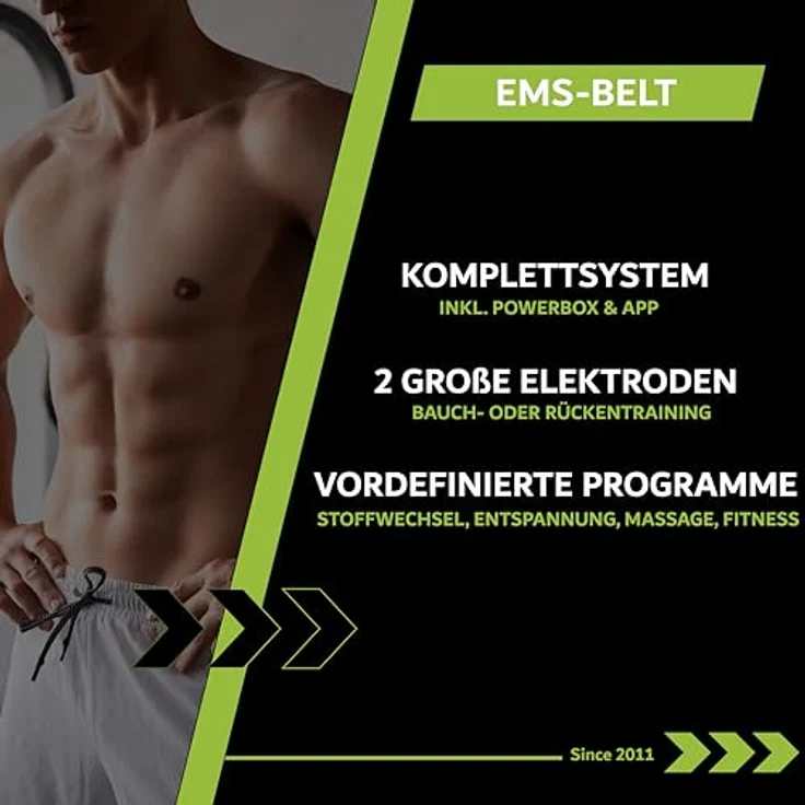 eaglefit - Effektiver EMS-Belt Bauchtrainer für Zuhause – Fitness Bauchmuskeltrainer Trainingsgerät für gezieltes Bauch & Rücken Training (Elektrostimulation) Bauch Trainer Gürtel elektrisch inkl. App – Bild 2