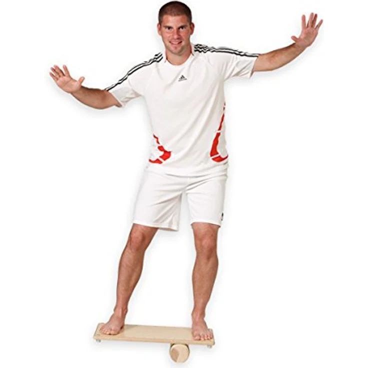 pedalo® Rola Bola Trainer Gleichgewicht Balance Board, Holz - Verbessert Koordination und Reaktionsfähigkeit, belastbar bis 120 kg – Bild 2