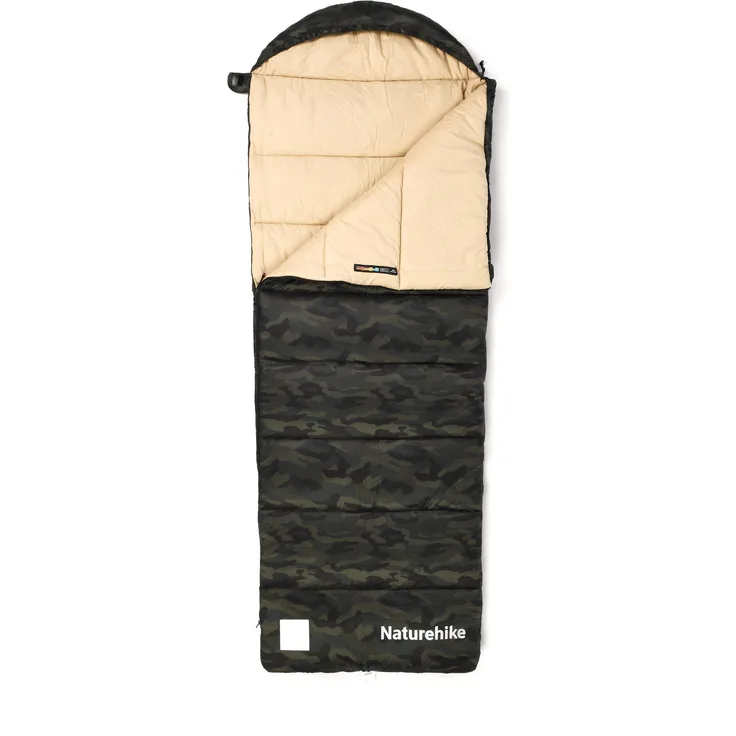 Naturehike Warmy Square, Daunenschlafsack mit Hut, 210T Pongee, Gänsedaunenfüllung, integrierter Wärmekragen