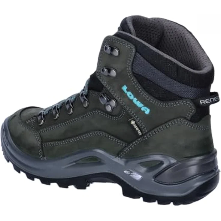 No Name Renegade GTX Mid, Damen Wanderschuhe, atmungsaktive und wasserdichte Schuhe, grau/türkis, UK 6.5 (40) – Bild 3