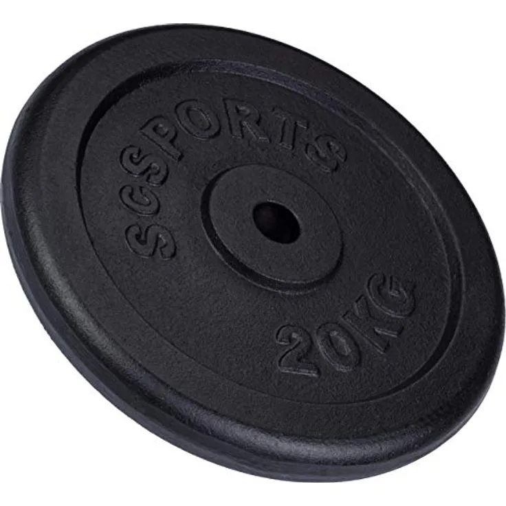ScSPORTS® Hantelscheiben - Einzeln/Set, Ø 30/31 mm, Gusseisen, Gewichtswahl - Gewichtsscheiben, Set, Hantelgewichte, Fitness Scheiben, Gussscheiben, Gewichte für Hantel, Langhantel