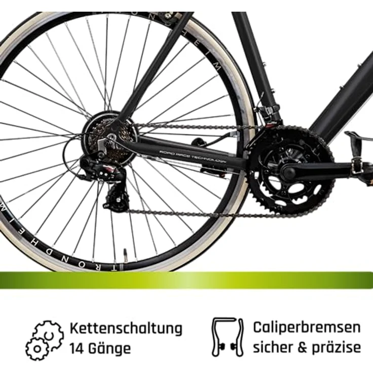 Galano Vuelta 28 Zoll STI Rennrad, leichtes Aluminium-Fitnessrad mit 14-Gang Kettenschaltung und zuverlässigen Caliperbremsen – Bild 5