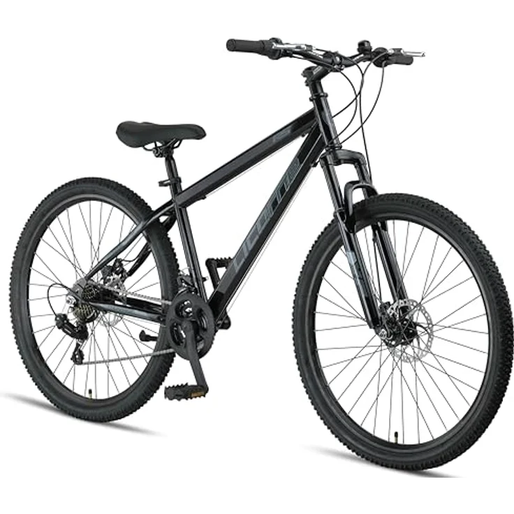 Licorne Bike Thunder Premium Mountainbike, 27.5 Zoll, Schwarz, mit Disc-Bremse, für Damen, Herren, Mädchen und Jungen, hochwertige Kettenschaltung, 85% vormontiert – Bild 1