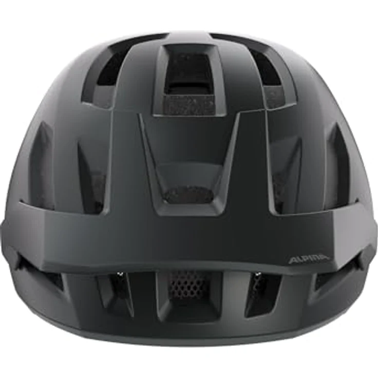 Alpina Taunus Fahrradhelm, schwarz-grau matt, 52-56 cm, sportliches Design, leichte Microshell Außenschale, große Lufteinlässe – Bild 2