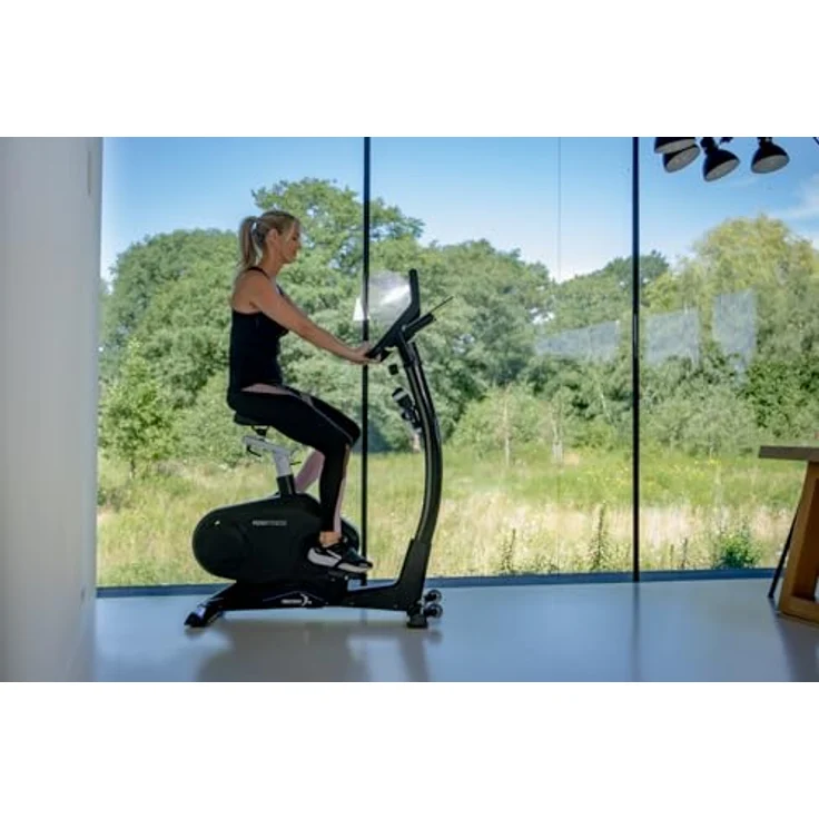 Flow Fitness Perform B3i, Heimtrainer mit 15 kg Schwungmasse, verstellbarem Sattel und Lenker, Herzfrequenzsensoren, Flaschenhalter und Tablet-Halterung – Bild 5