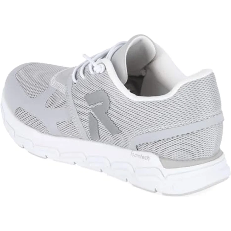 Rieker Preston Laufschuhe, taubengrau Textil mit Gummischnürung und herausnehmbarer MemoCup-Einlegesohle, Größe 43, Normalweite – Bild 5