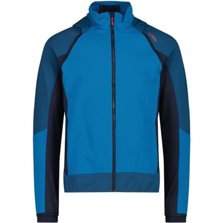 CMP Hybridjacke Softshelljacke Weste Herren, blau, abnehmbare Ärmel, wind- und wasserabweisend, atmbare Materialien, praktische Reissverschlusstaschen