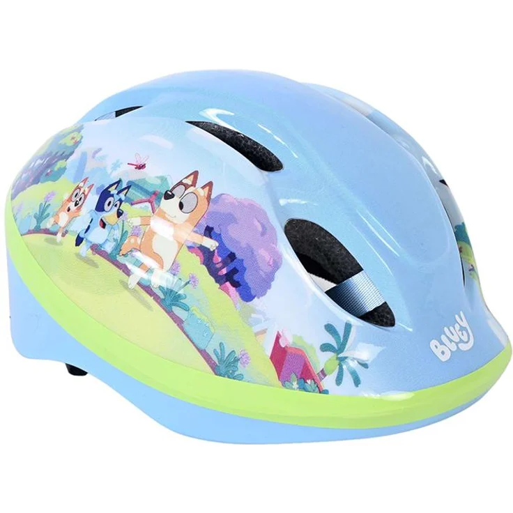 Bluey Kinder Mädchen Fahrrad-Helm Deluxe, Gr. 52-56 cm, blau, TÜV/GS geprüft, komfortable Passform, Belüftungsöffnungen