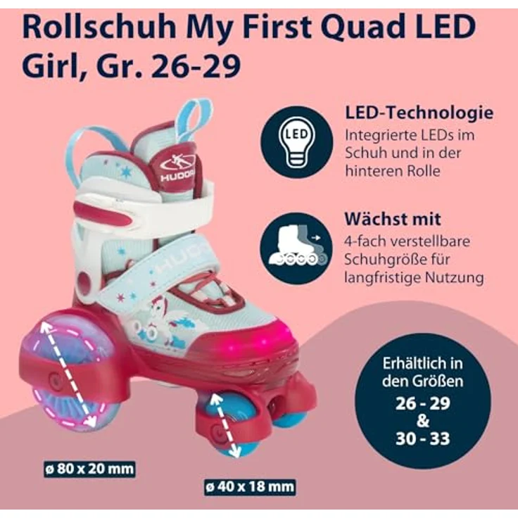 Hudora, Rollschuhe, (26, 27, 28, 29) – Bild 3