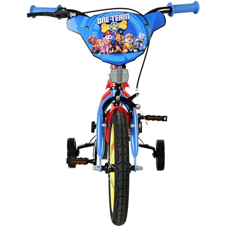 Volare Kinderfahrrad Paw Patrol, 14 Zoll, Rot/Blau, mit abnehmbaren Seitenrädern, höhenverstellbarem Sattel und Lenker, für Jungen – Bild 7