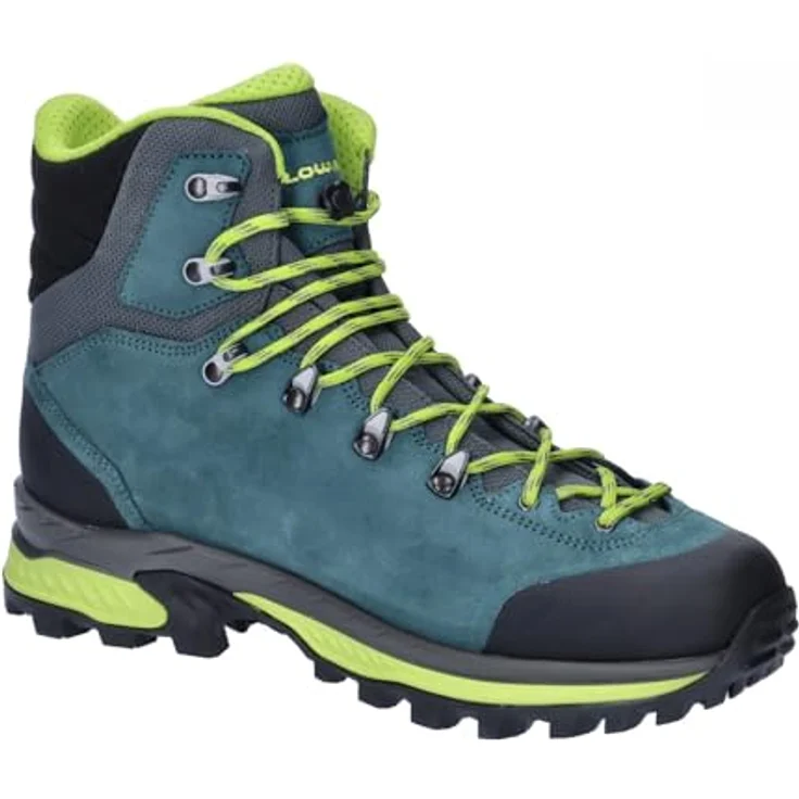 LOWA Randir GTX Mid Herren Wanderstiefel, wasserdicht und atmungsaktiv, Veloursleder, blau-gelb, Größe: UK 8 – Bild 4