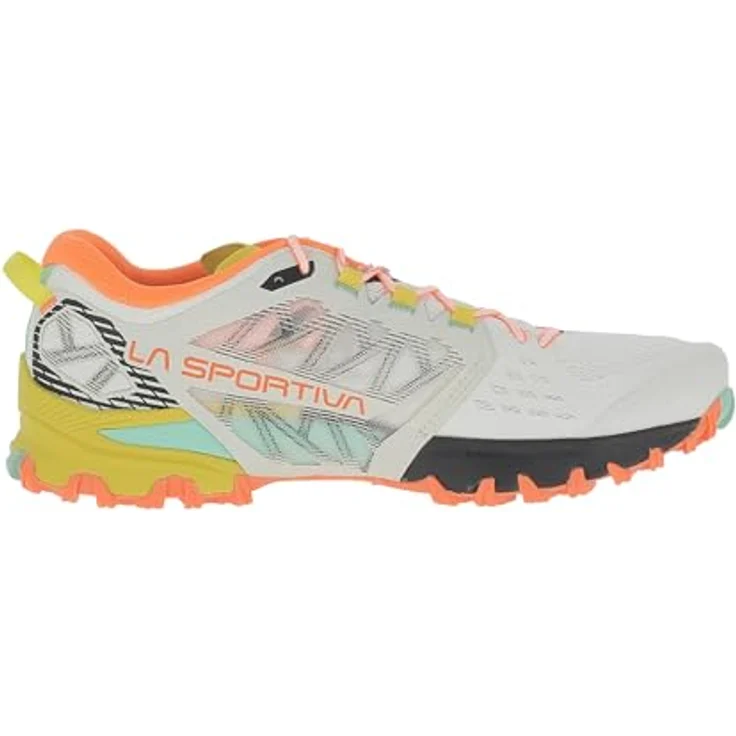 La Sportiva Bushido III 2024, Trail-Laufschuhe für Herren, griffige Außensohle, atmungsaktives Obermaterial, hellgrau/bunt – Bild 5