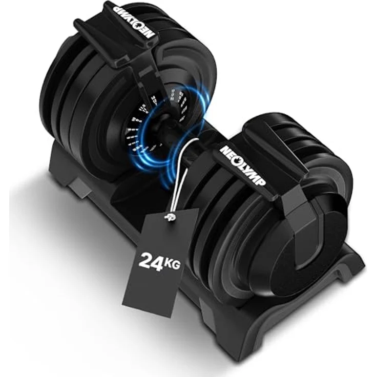 NEOLYMP 3 in 1 Hanteln Set 40kg, Verstellbare Kurzhanteln, Langhantel & Kettlebell, einstellbare Gewichte 2-40kg, platzsparend für Homegym – Bild 1