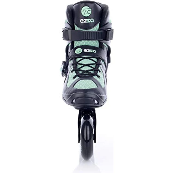 Tempish Ezza Lady 90 Inline Skates, Schwarz mit grünen Akzenten, perfekte Unterstützung und hohe Geschwindigkeit – Bild 2