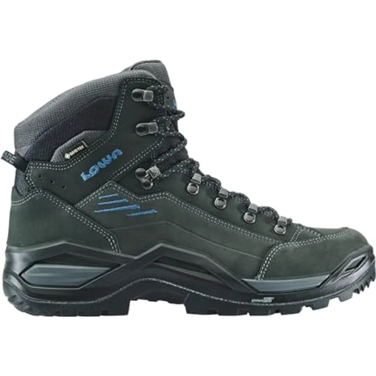Lowa Renegade EVO Mid GTX, Wasserdichter Wanderschuh aus Nubukleder in anthrazitgrau/stahlblau – Bild 1
