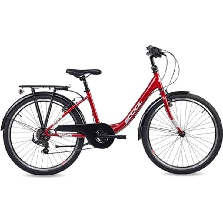 S’COOL Kinderfahrrad S'COOL chiX, 6 Gang Shimano Kettenschaltung, kompletter Straßenausstattung