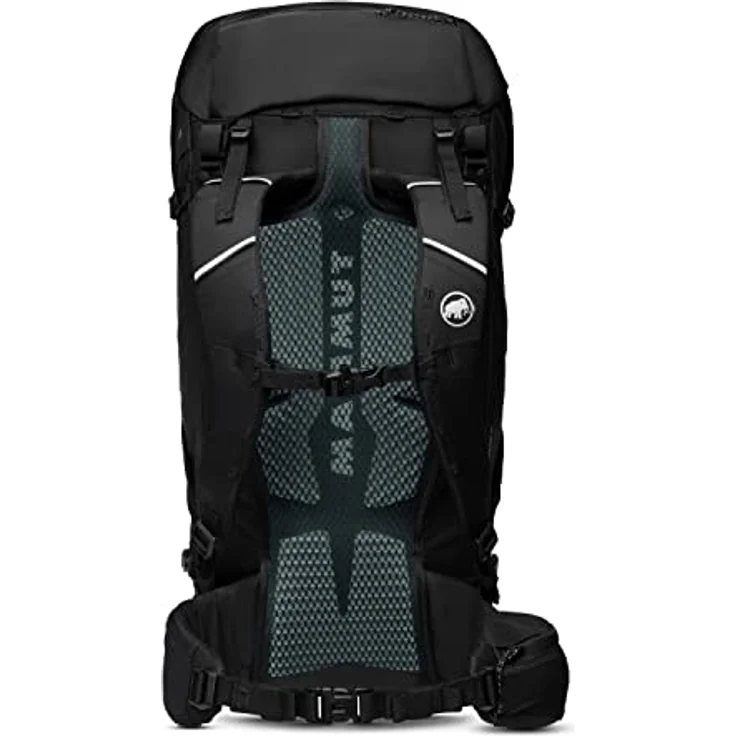 Mammut Lithium 40, Wanderrucksack 40 L mit anpassbarer Rückenlänge, schwarzer Farbe, Recyclingmaterialien und abnehmbarer Regenhülle – Bild 4