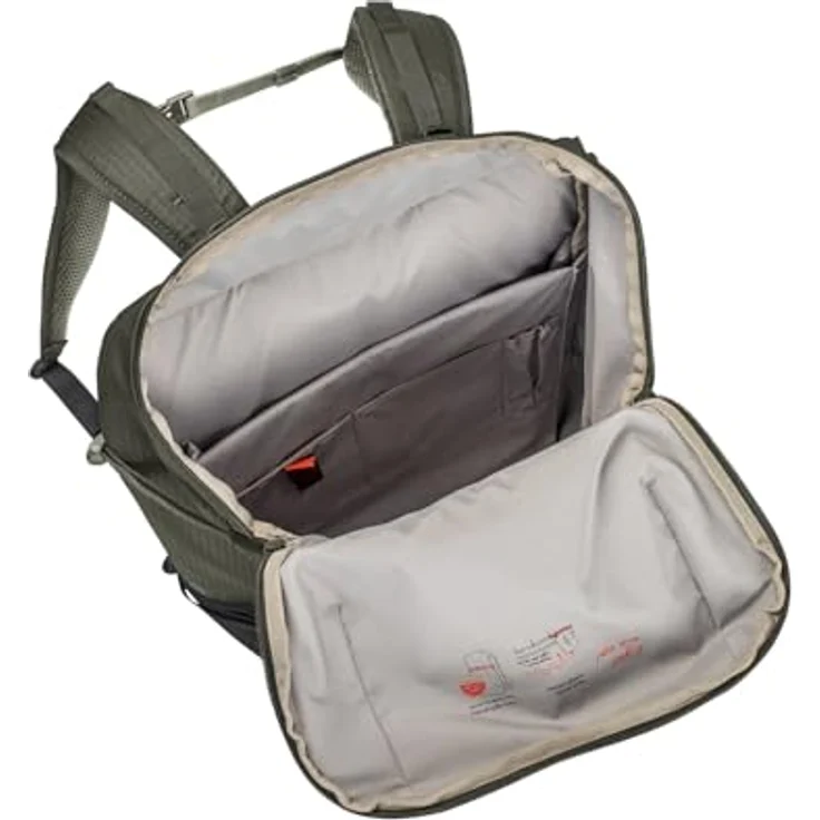 VAUDE Cityrucksack CityGo II 30 Liter Khaki, wasserdichter Rucksack Damen & Herren, leichter Daypack mit Laptop-Fach, LED-Ready Funktion – Bild 3