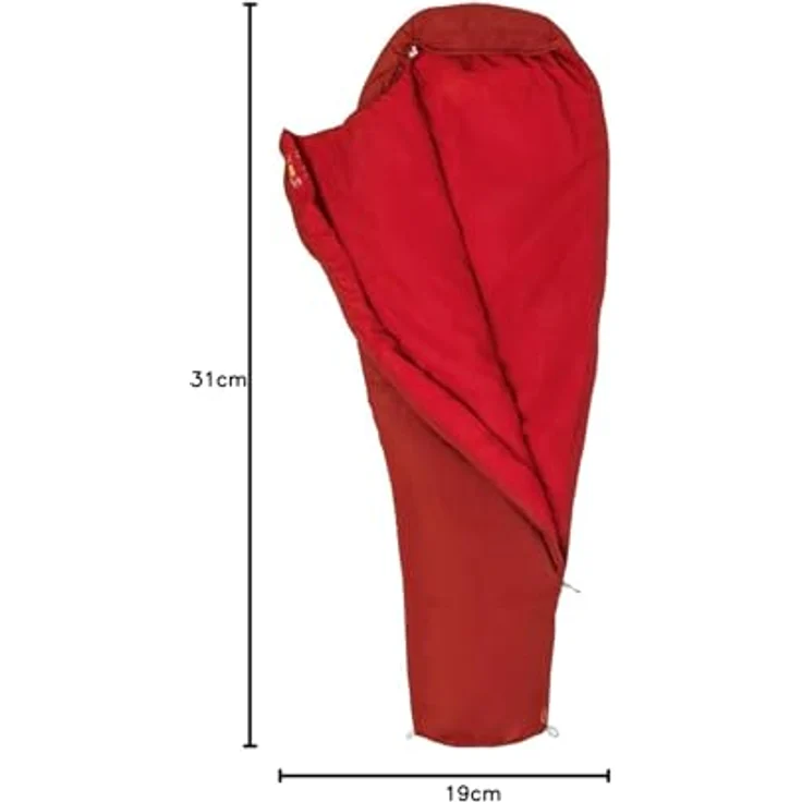 Marmot NanoWave 45 Long, Mumienschlafsack für Erwachsene, ultraleicht, 198 cm, -2,7 °C, Blau – Bild 3