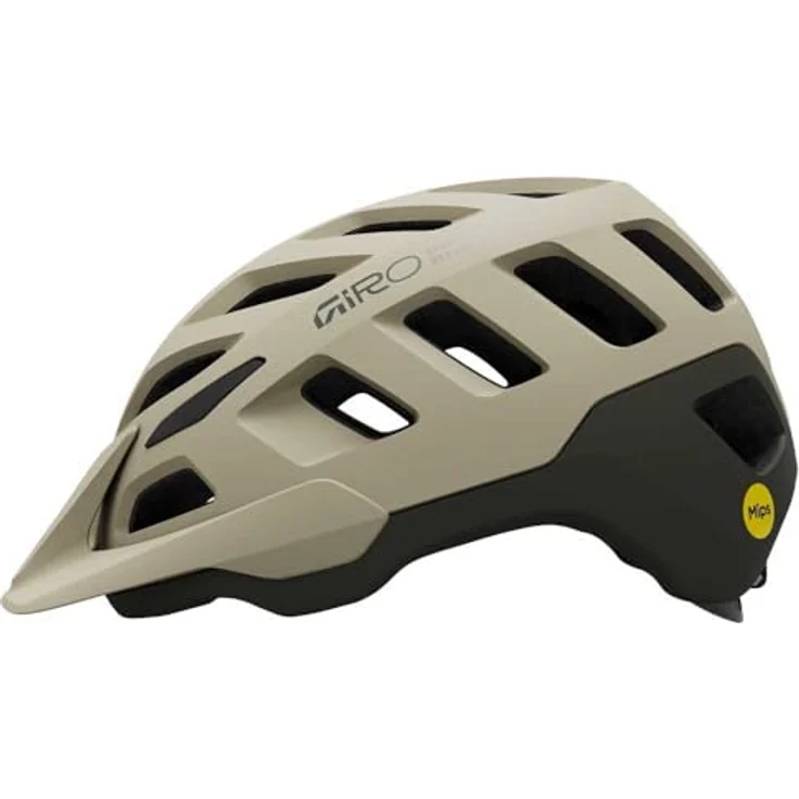 Giro Radix MIPS Trail Fahrradhelm mit Roc Loc 5.5 Passformsystem, Größe M, Mat Stone, robuste Polykarbonatschale, verstellbares P.O.V.-Visier – Bild 2