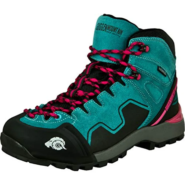 GUGGEN Mountain PM021 Damen Wanderstiefel, wasserabweisend, verstärkte Schuhspitze, 510g, Leder