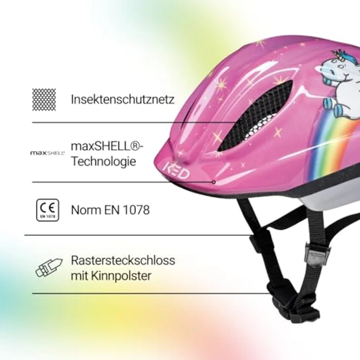 KED Kinder-Fahrradhelm Meggy unicorn Größe: S/M 49 – Bild 3