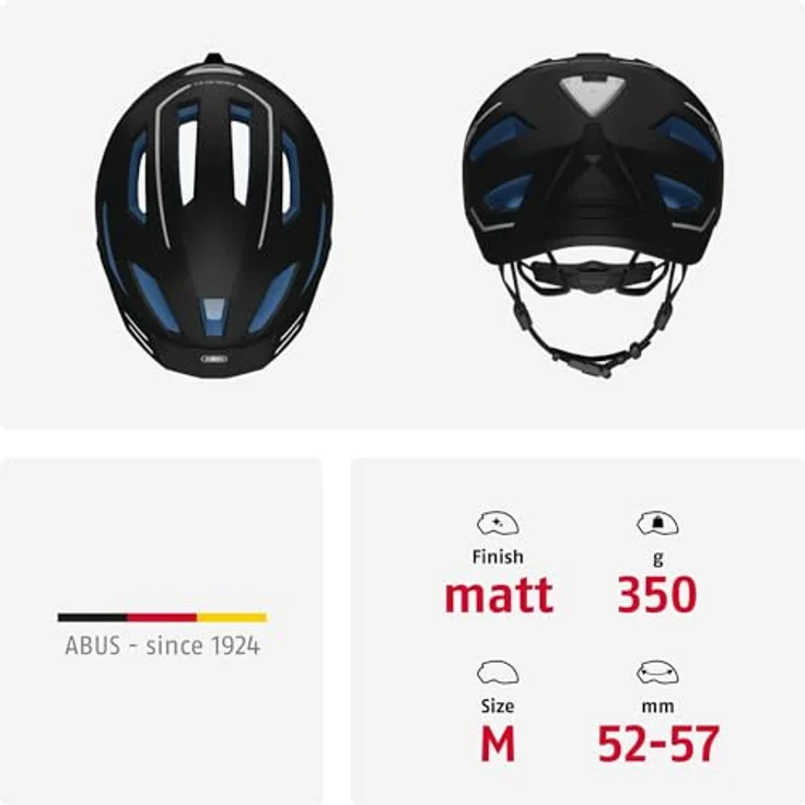 Abus Pedelec 2. 0 Fahrradhelm - Schwarz/Blau 52 - 57 cm – Bild 6