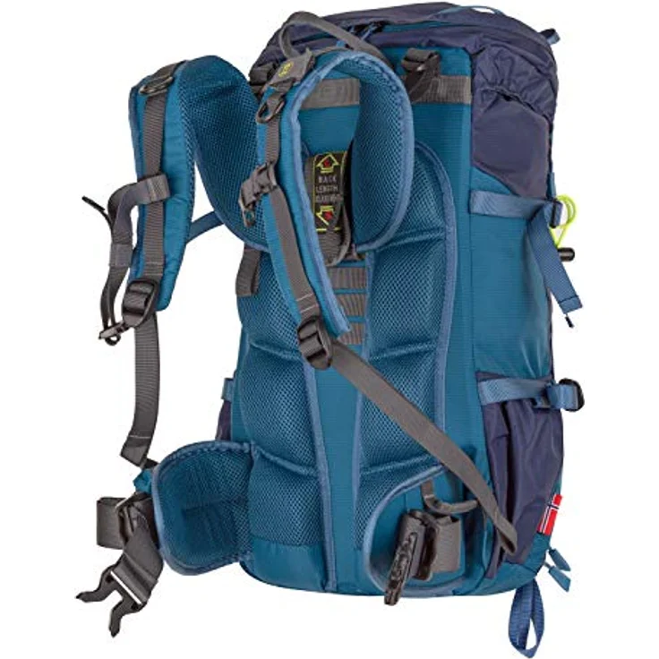 Trollkids Kinder Rucksack Trolltunga, Petrolgrün/Lime, 30L Wanderrucksack mit gepolstertem Rücken – Bild 2