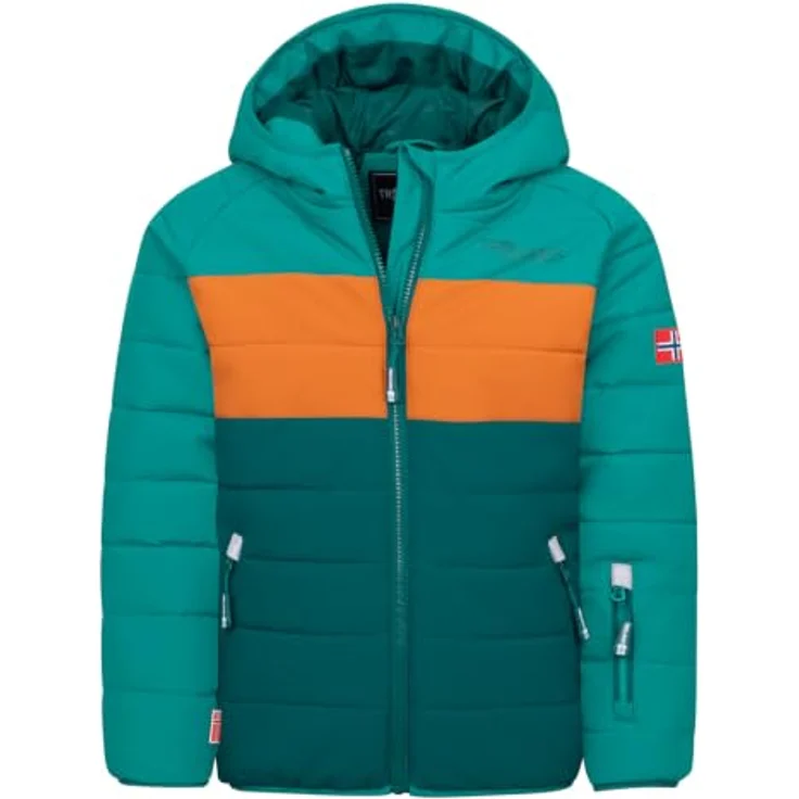 TROLLKIDS Hafjell Snow Jacket PRO, Jungen Skijacke mit 100% Polyester, midnight petrol, Größe 122 – Bild 1