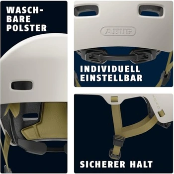 ABUS XOXO fietshelm - city helm in skaterlook - helm voor skateboard, fiets, step - met geoptimaliseerde kinbeschermer - voor tieners en volwassenen - maat S, mono blauw