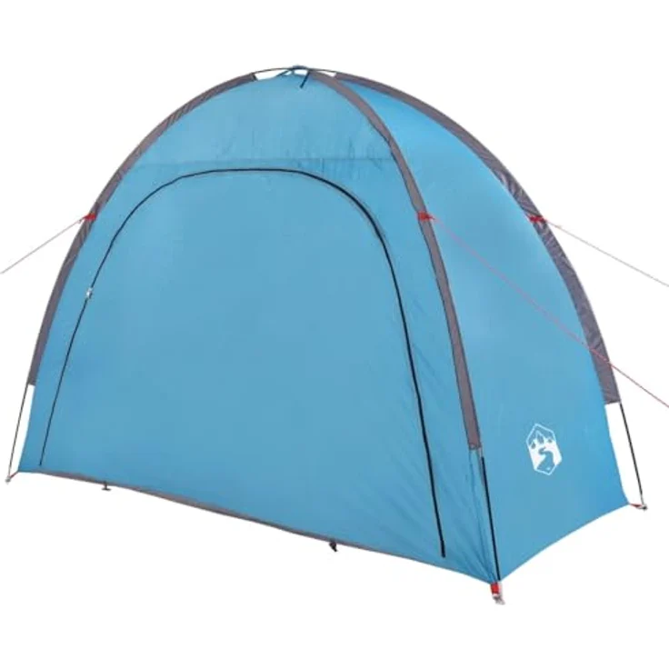 vidaXL Beistellzelt, Lagerzelt mit Stauraum, Umkleidezelt Wasserdicht Tragbar, Campingzelt Aufbewahrungszelt Zelt, Blau 185T Polyester – Bild 5