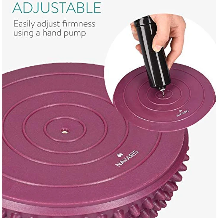 Navaris Balance-Igel Fitness Halbkugel mit Noppen - 2X Balance Igel Set - Sport Kissen für Balancetraining Koordinationstraining - versch. Farben – Bild 4