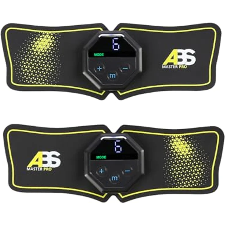 HMS ABS Master Pro Super, Bauchtrainer TENS-EMS-Gerät mit 10 Arbeitsmodi, 20 Intensitätsstufen, 3 unabhängigen Gurten für Ganzkörpertraining – Bild 9