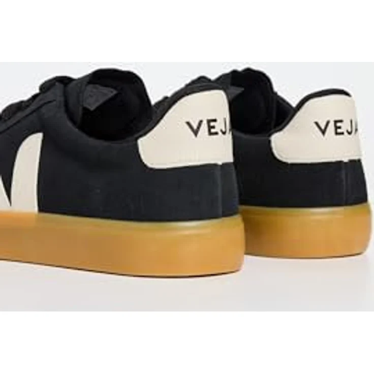 Veja Campo Suede Leder Sneaker für Männer, in Schwarz Weiß, Größe 8 UK - 42 EU - 9 US, wasserabweisend, gegerbt – Bild 3
