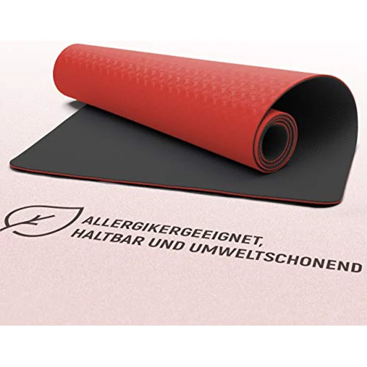 NEOLYMP Yogamatte, rutschfest und dünn, 183 x 61 cm, umweltfreundliche Gymnastikmatte mit Tragegurt und E-Book für Yoga-Übungen – Bild 5