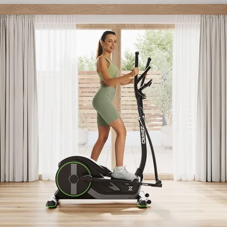 ZIPRO Wave Crosstrainer für Zuhause - 32-Level Magnetwiderstand, Herzfrequenzsensoren, 16 Programme, Kinomap & Zwift Kompatibel, Integrierter Tablethalter, Einfache Montage, Perfekt für Heimfitness – Bild 5