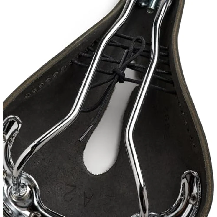 Brooks England Imperial, Ledersattel mit verchromtem Sattelgestell für Damen und Herren – Bild 6