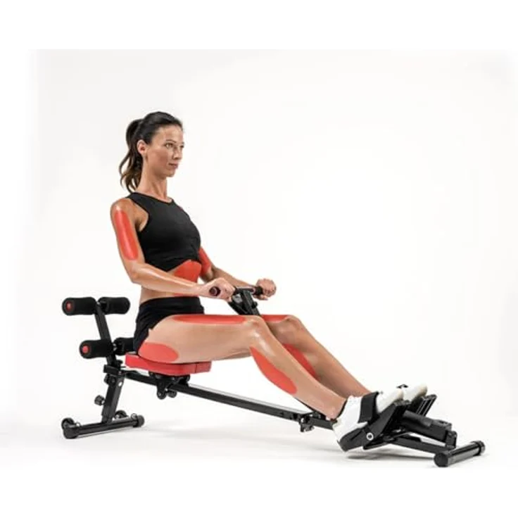 Kendox RowShaper - Rudergerät für Zuhause - klappbar - Fitnessgerät für Cardio & Krafttraining - LCD Display für das Heimtraining - bis zu 120 kg belastbar - inkl. Trainingsplan - Ganzkörpertraining – Bild 2