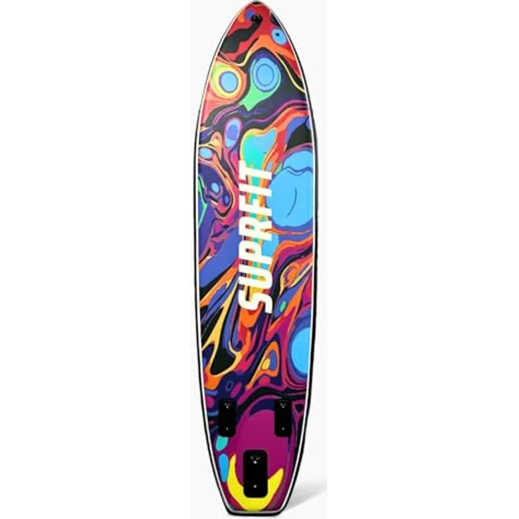 SF SUPRFIT Inflatable SUP-Board Water Marble, 330 cm Touring Set mit Pumpe, Paddel, Finnen, Rucksack, Leash & Reparaturkit, rutschfestem EVA-Pad – Bild 2