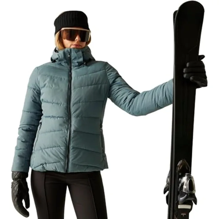 Regatta Dare 2b Glacier Skijacke Damen, wasserdicht und atmungsaktiv, Element Grey, Größe 42