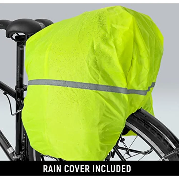 Wozinsky WBB19BK Large Bike Rack Bag, 35L mit Regenschutz, schwarz – Bild 5