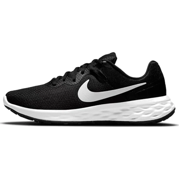 Nike Revolution 6 Running, Herren Laufschuhe für Roadrunning, atmungsaktives Mesh-Obermaterial, Gummisohle, reguläre Passform, leichtgewichtige Konstruktion, Schwarz, Größe 42 – Bild 1