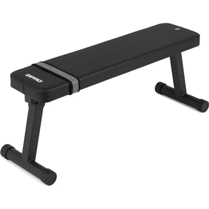 Zipro klappbare Trainingsbank Plank, Flachbank mit Tragegurt und Befestigungsgurt, Belastung 230kg, multifunktionale Hantelbank – Bild 1