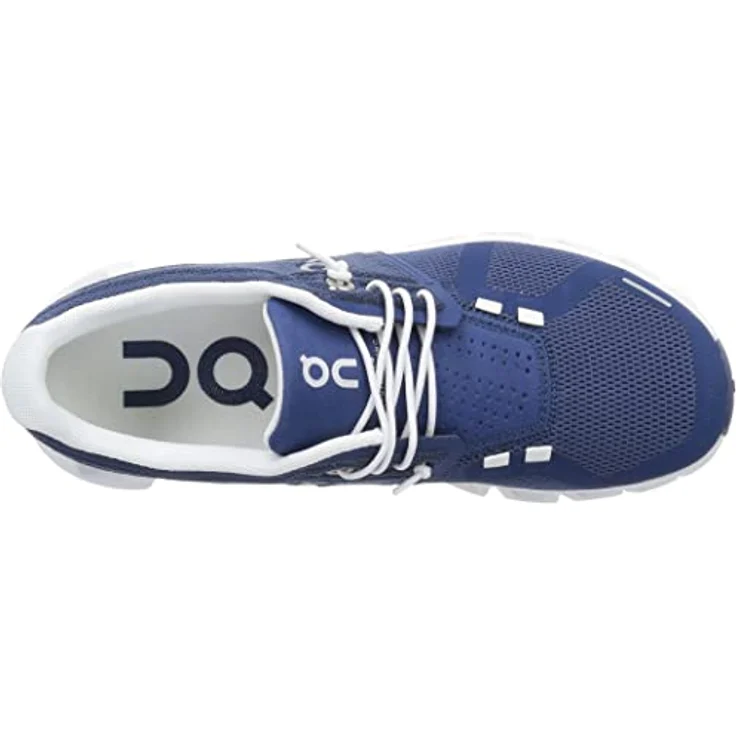ON Cloud 5 Denim, Laufschuhe für Damen mit gutem Halt, Synthetik-Obermaterial, weiß – Bild 5