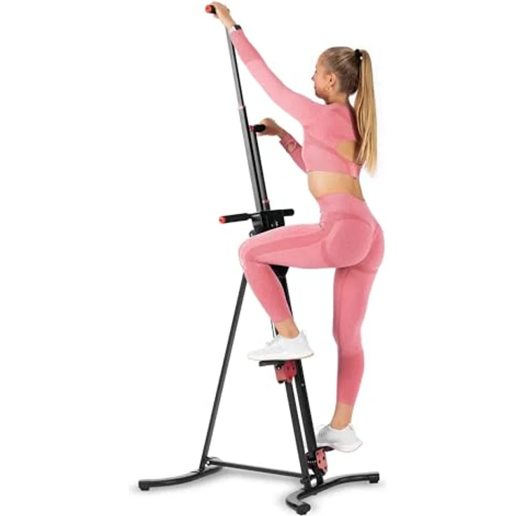 Hop-Sport 2in1 Stepper & Vertical Climber - Anti-Rutsch Vertical Climber Stepper klappbar und verstellbar, ideal für Ganzkörpertraining und Homegym – Bild 4