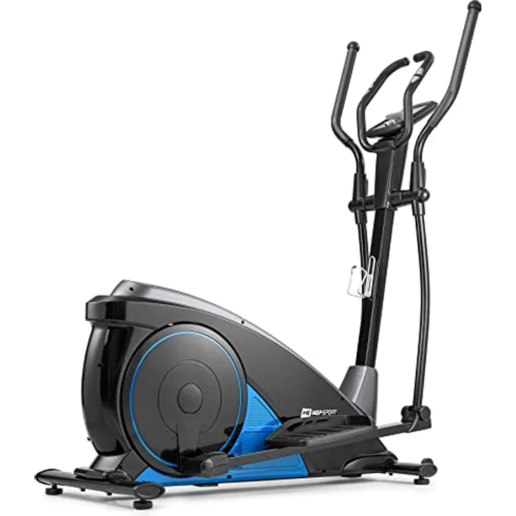HS HOP-SPORT HS-060C Ellipsentrainer Ergometer - Crosstrainer für Zuhause mit App-Steuerung, HRC-Funktion, 16 Widerstandsstufen - Elliptical Trainer max. Benutzergewicht 150 kg blau – Bild 4